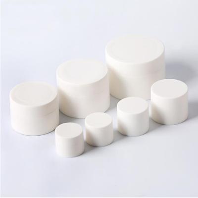 China 27.5*34*34mm New 3g Cosmetic Cosmetics Distinct White Frosted Cream Bottle for sale