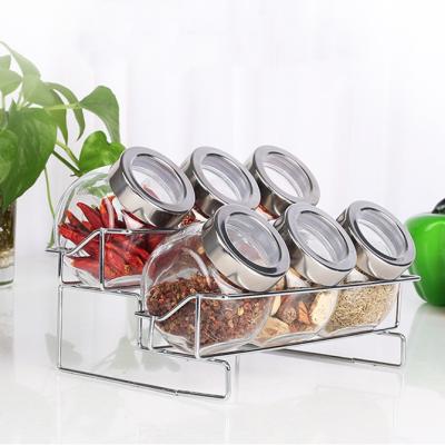 China Sustainable High Quality Glass Condiment Bottles Spice Jar For Kitchen Utensils for sale