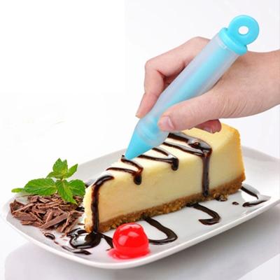 China Sustainable Writing Pen DIY Chocolate Pen Cake Stand Silicone Cake Flower Holder Baking Tool for sale