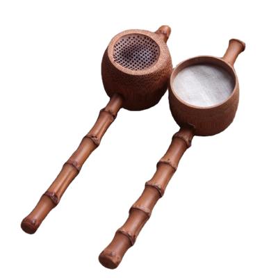 China Viable Creative Natural Bamboo Filter Tea Leak Filter Japanese Tea Infuser for sale