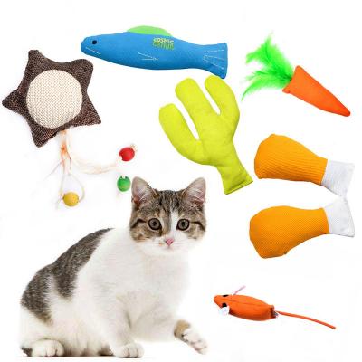 China Viable Wholesale Catnip Interactive Soft Plush Filled Catnip Various Color New Color Pet Fashion Catnip Toys for sale