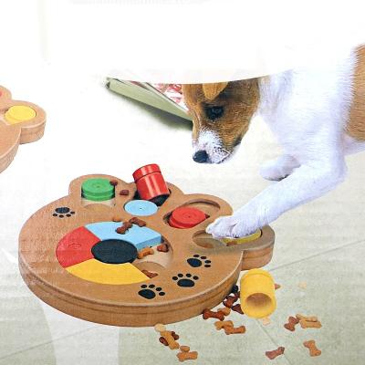 China Viable Interactive Dog Puzzle Game Driver Training Slow Finder Toys Claw Printing Shape With Puzzle Game Food Toy Pet for sale