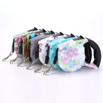 China Cheap Pet Stored Supplies 5m Colorful Automatic Extendable Traction Retractable Dog Leash for sale