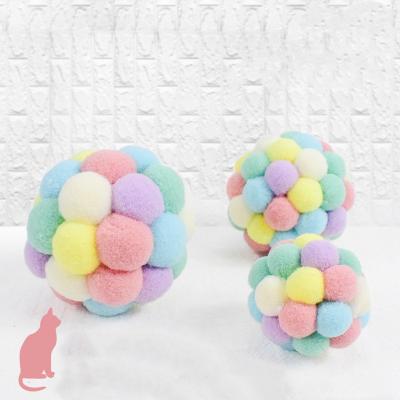 China Viable Manufacturers Direct Sale Color Cat Toy Macaron Pet Supplies Cat Interactive Play Toy Cat for sale