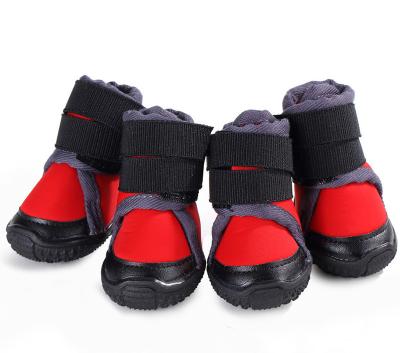 China Sustainable Wholesale Customized Large Medium Anti Slip Wear Resistant Warm Dog Shoes Outdoor Winter for sale