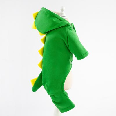 China Wholesale New Designer Wholesale Lovely Four Leg Stocked Hot Pajamas Pets Cute Dinosaur Cat Pet Dog Hoodies Warm Clothes for sale