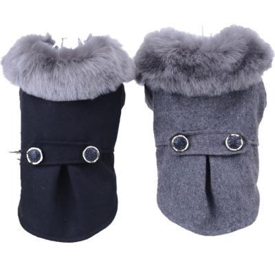 China Sustainable Making Pet Clothing Dogs And Cats Winter Outwear Pet Coats With Fur for sale