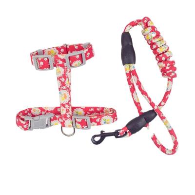 China QIJI Printing Custom Adjustable Durable Cat Harness And Leash Lightweight Cat Harness Set for sale