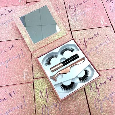 China Cruelty Free / 25 Times Reusable / Magnetic Lashes Kit Natural Look Magnetic Eyelashes Comfortable Wear 2021 Newest & Free Sample Eyeliner Set Styles for sale