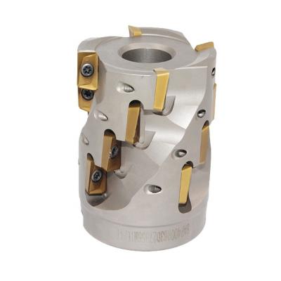 China Helical Carbide Corn Face Milling Cutter w/ APMT Inserts Multi-Blade Indexable, Diameter 63mm, Connection Cutting Diameter 27mm for sale