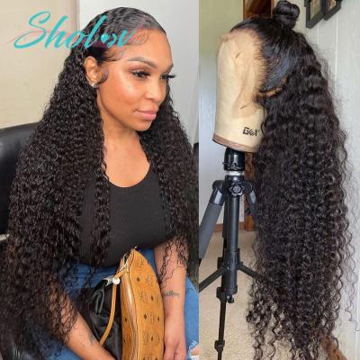 China Kinky Curly Lace Front Human Hair Wig, Virgin Kinky Curly 360 Lace Frontal Wig Hair, Cheap Deep Wave Afro Curly U Part Wigs Hair for sale