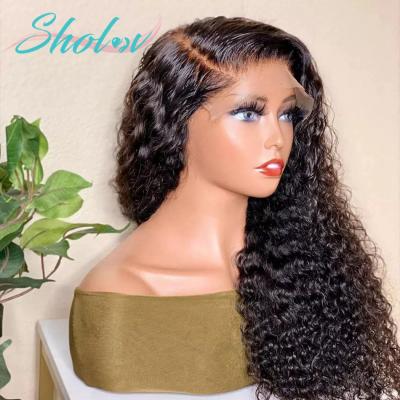 China Glueless Gray Curl Unprocessed 60 Inch Full Lace Wig, Brown Frindge Hd Film 613 30 Inch Wig, Water Curl 3part Grade 12a Peruvian Wig for sale