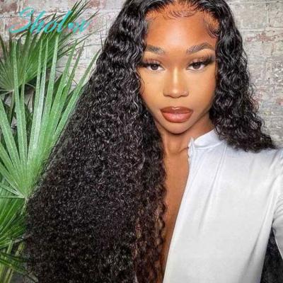 China Deep Wave Deep Curl Brazilian Glueless Wigs,Blue Lace Front Wigs,Cheap Hair Style Long Curly Hair Green Hair Lace Front Wigs for sale