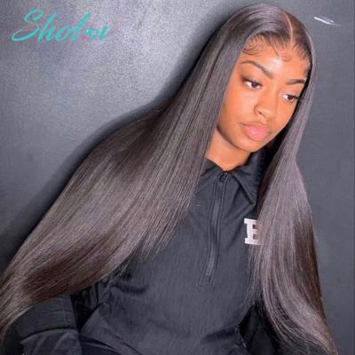 China Silky Straight Wave Cuticle Aligned Brazilian Virgin Hair Wigs , Glueless Full Lace Straight Wig Hair for sale