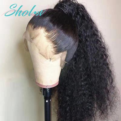 China Deep Wave Cuticle Aligned Raw Virgin Indian Hair 12a Wigs, Transparent Human Hair 360 Lace Wig, Virgin Hair 613 Hd Clsoure Curly Frontal Wig for sale