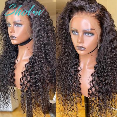 China Deep Wave 13x6 10 A Loose Highlight Deep Wave Wig, Wet 360 Hair Finger Wave Wig, 200 Density Swiss Peruvian Hair 360 Lace Wig for sale