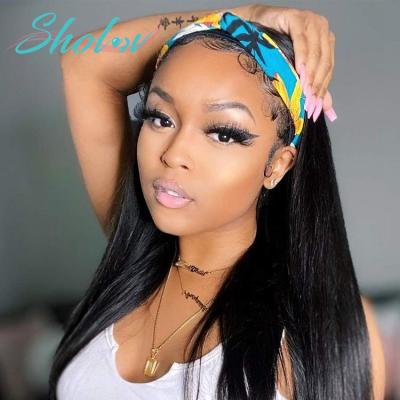 China Wholesale Silky Straight Remy Human Hair Headband Wig, Straight Headband Wig Hair For Black Women, 150% Density 180% Density Hair Wave Wig for sale