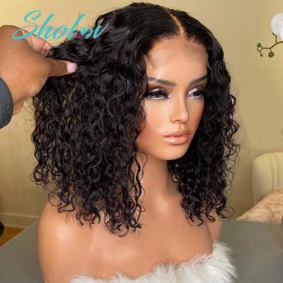 China Curly Virgin Cuticle Aligned Kinki Bob Hair Curly Frontal Wig, 4X4 Bob Lace Front Wig Blonde, Raw Indian Hair Bob Lace Wig Vendor for sale