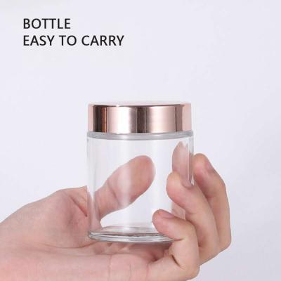 China Wholesale Cosmetic Glass Skin Care Cream Jar and Bulk Bottles Jar with Lid for sale