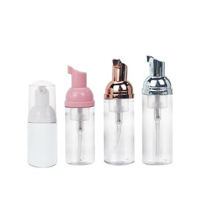 China 1oz 1.7oz 2oz 40ml 50ml 60ml 80ml 100ml Cosmetic Empty Plastic Clear White Pet Detergent Foam Facial Foam Pump Bottle for sale