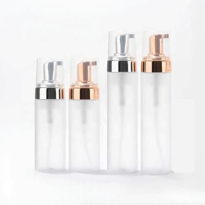 China 100ML 120ML 150ML 200ML 250ML PET Soap Foaming Foaming Pump Bottle Gold Cosmetic Stock Plastic Silver Pink Wash Bottle Foaming Pump Bottle for sale