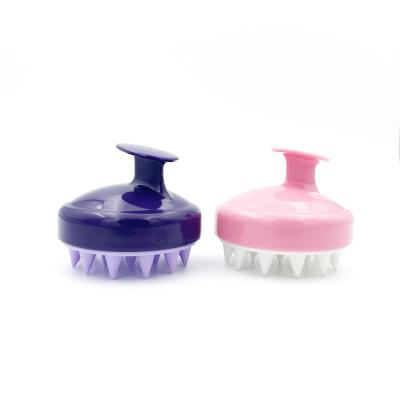 China Mini Soft Colored Private Logo Size ABS+TPR Material Scalp Shampoo Hair Brush Massager for sale