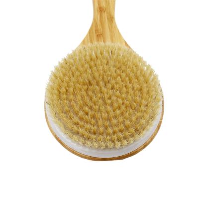 China Customized Long Handle Bath Massager Bristle Bath Shower Brush For Back Body Cleansing for sale