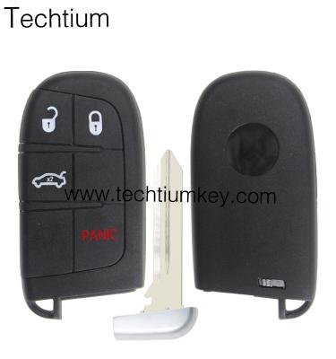 China Hot Sale 4 Button Car Smart Remote Key Car Key Plastic Shell Case With Trunk Panic For Fiat 500 Punto Ducato With Logo for sale