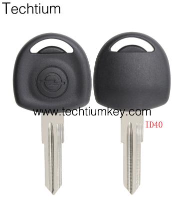 China High quality car key transponder car key shell case with ID40 chip for opel astra key with left blade for sale