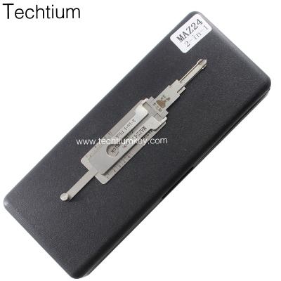 China Replacemnt Lishi Genuine Original MAZ24 2 in 1 Car Door Lock Pick Decoder Open Tool Locksmith Repair Tools for Mazda for sale