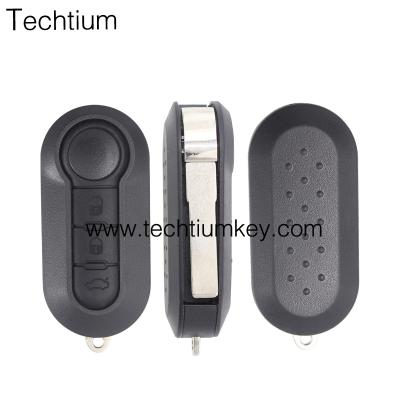 China Replacement 3 Button Car Key Flip Folding Remote Key Case Shell Cover without logo for FIAT 500 Panda Punto 2010 key 2013 2015 2016 for sale