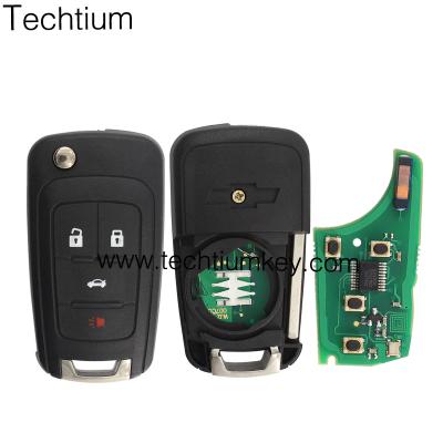 China ABS/Plastic 3+1 button mhz433 remote key with ID46 chip big logo for car key smart replacement for Chevrolet for sale