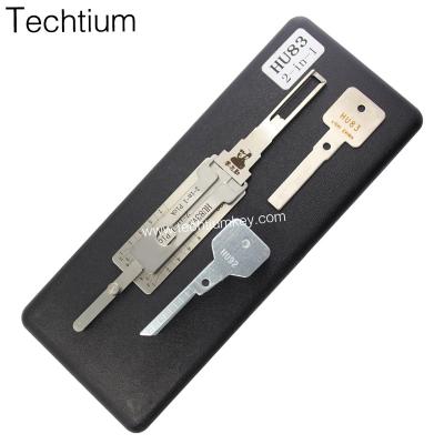 China Original Locksmith Tools Lishi Ignition HU83 2 in 1 Decoder for All Cars Using #54 407 Blade for Car Lock Pick for Peuoget LTP-38 for sale