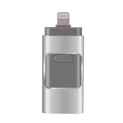 China Metal 3 in 1 for iPhone USB Drives Expansion for iPhone5/5s/5c/6/6s/6plus7/7plus/8 OTG USB Flash Drive for sale