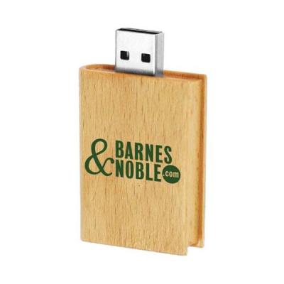 China Christmas Wooden Promotional Gift Wooden Book Shaped Usb Flash Drive Free Logo for sale