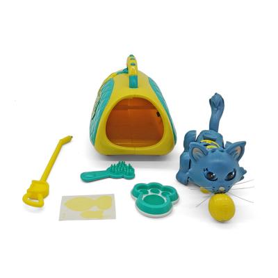 China Best Price Kids Small Plastic PVC Cat Toys Set Plastic Toy Without Function for sale