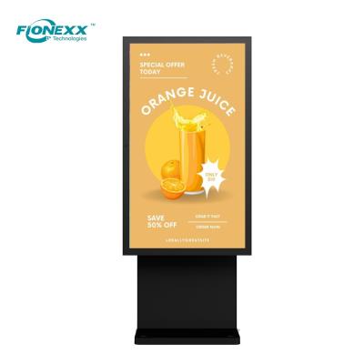 China 55inch Outdoor Black Drive Thru Digital Display Street Digital Signage  Multi Scenario for sale