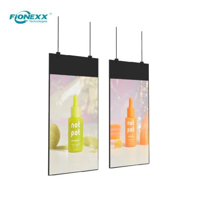 China 55 Inch High Brightness Hanging Shop Advertising Display for Indoor Window Facing Digital Signage for sale