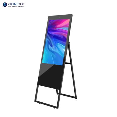 China 43inch Portable A Board Advertising Digital Display Totem With Integrated Speakers for sale