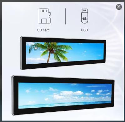 China Hight brightness 700nits retail store advertizing andorid Wide Screen Bar stretched LCD display for sale