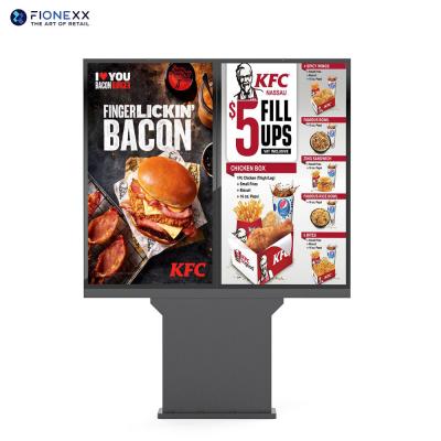 China Digital Signage 55 Inch Outdoor Drive Thru Menu Board Display For Outdoor Restaurant for sale