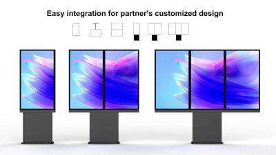 China 55 inch*3 LCD Display Outdoor Standing Waterproof Kiosk for Drive Thru Restaurants for sale