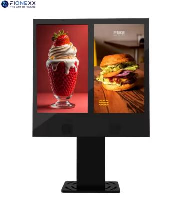 China Floor Stand Digital Signage Drive-Thru WiFi LCD Fast Food Marketing Display Self-Service Menu 55 Inch Outdoor	Drive Thru Digital Signage for sale