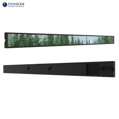 China Store Shelves Stretched Bar LCD Display 23.1 24 28 36 37 43 Inch Ultra Wide Supermarket Shelf Signage for sale