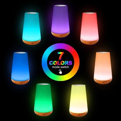 China Warm Color Colorful Handheld Touch Control Bedroom Three Tier Dimming Decorative Bedside Lights LED Table Lamp Bedroom Sleep Night Light For Kids for sale