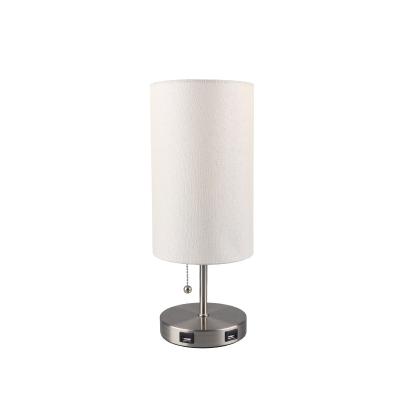 China Modern USB Table Lamp Bedside Table Lamps Nightstand Lamp With 3 Colors Light for sale