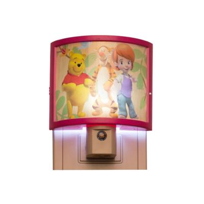 China Coin Led Mini Night Light With Night Light Plug Baby Sensor Switch Photo Frame For Kids for sale