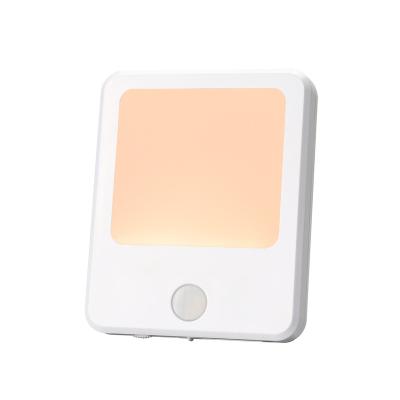 China Modern Square Motion Night Light With Manual Switch Automatic Night Light Lamp For Kid for sale