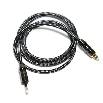 China El cable de audio óptico TOSLINK trenzado digital plateó el metal 4K Connecotr para la barra de sonido del teatro en venta