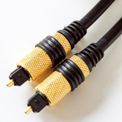 China Toslink cabo de fibra óptica de áudio digital pvc chapeado dourado soquete de metal amarelo para home theater cd tv à venda